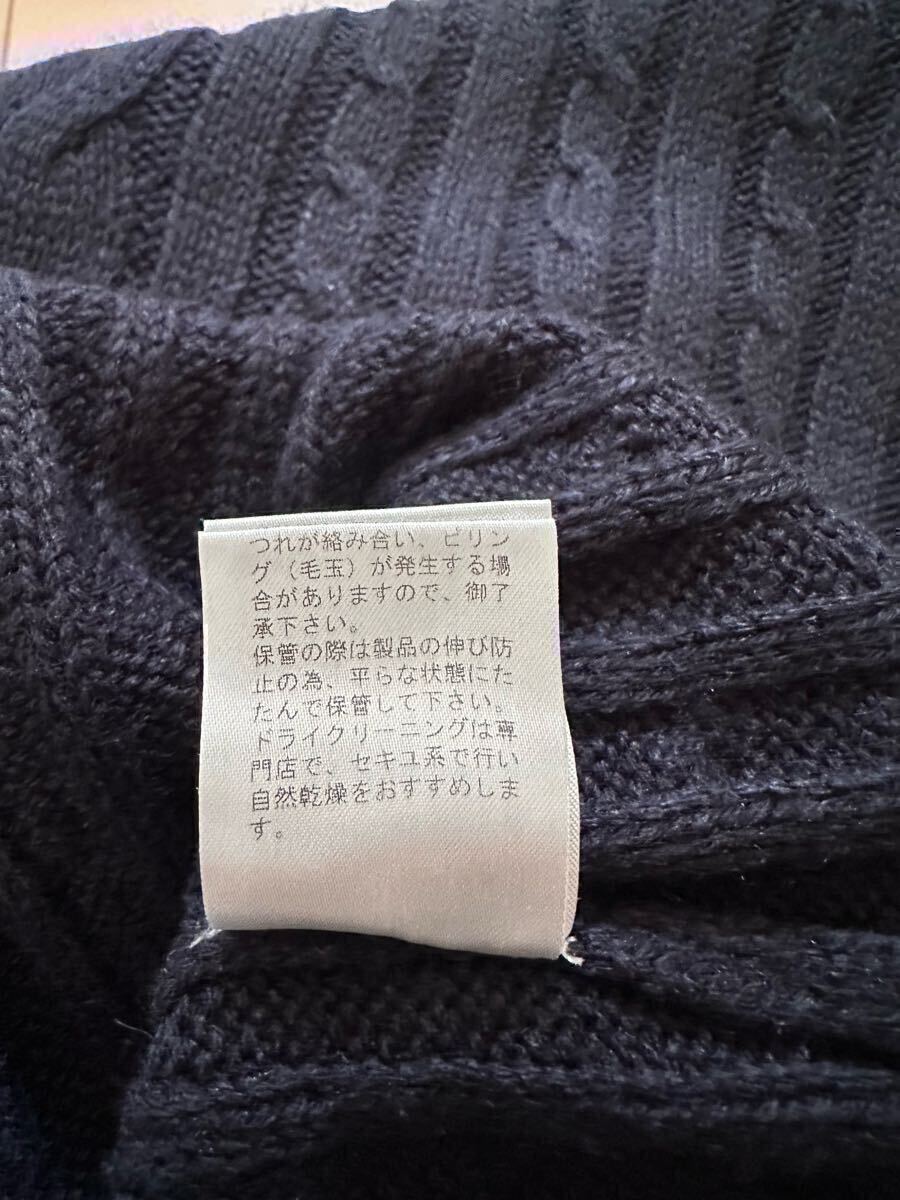 ケーブル柄タートルネックプルオーバー COMME CA ISM コムサイズム トップス ニット ネイビー_画像4