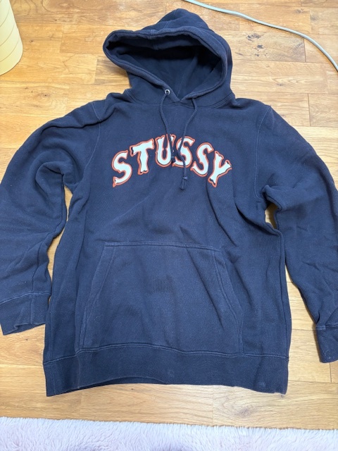 Stussy ステューシー　パーカー・紺・サイズS_画像1