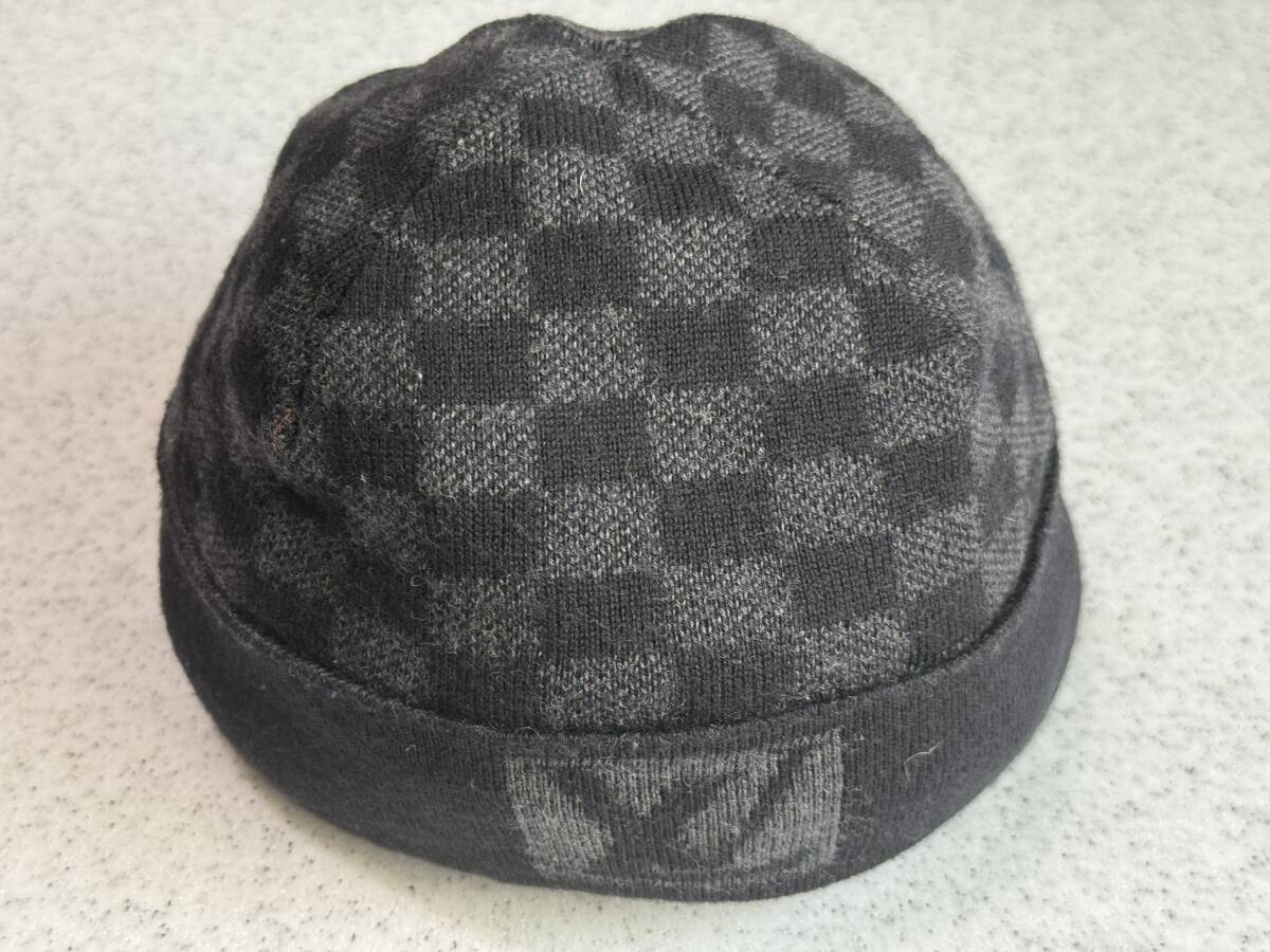 *LOUIS VUITTON Louis Vuitton * вязаная шапка * Damier *gla Fit * стандартный товар *USED товар *