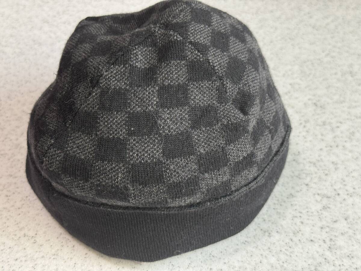 *LOUIS VUITTON Louis Vuitton * вязаная шапка * Damier *gla Fit * стандартный товар *USED товар *