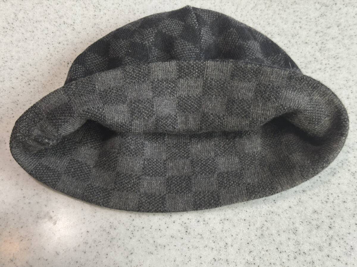 *LOUIS VUITTON Louis Vuitton * вязаная шапка * Damier *gla Fit * стандартный товар *USED товар *