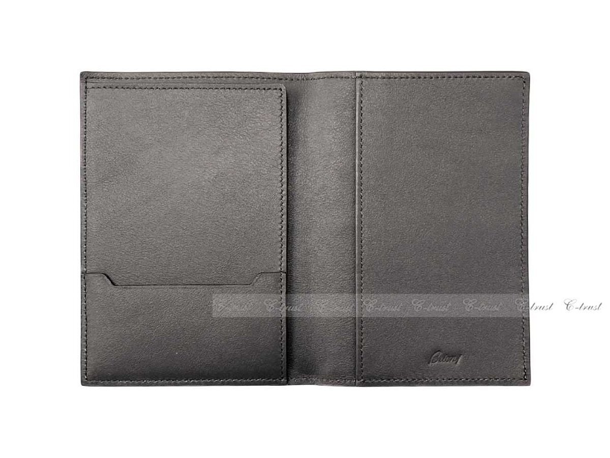 L646.. Brioni Brioni паспорт кейс PASSPORT держатель футляр для карточек кожа Logo Италия производства * 2014 COFFEE