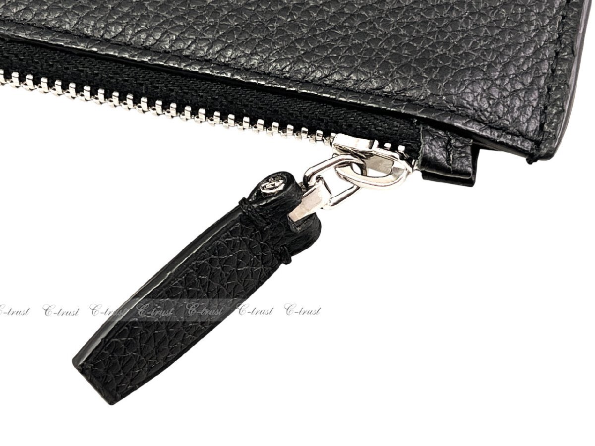 L647.. Brioni Brioni BAG сумка document ke- scratch бизнес A4 кожа Logo Италия производства * 1028 черный 