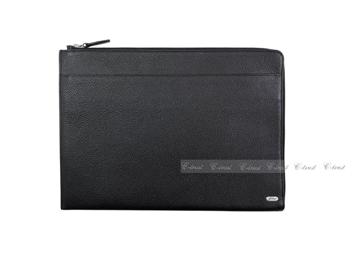 L647.. Brioni Brioni BAG сумка document ke- scratch бизнес A4 кожа Logo Италия производства * 1028 черный 