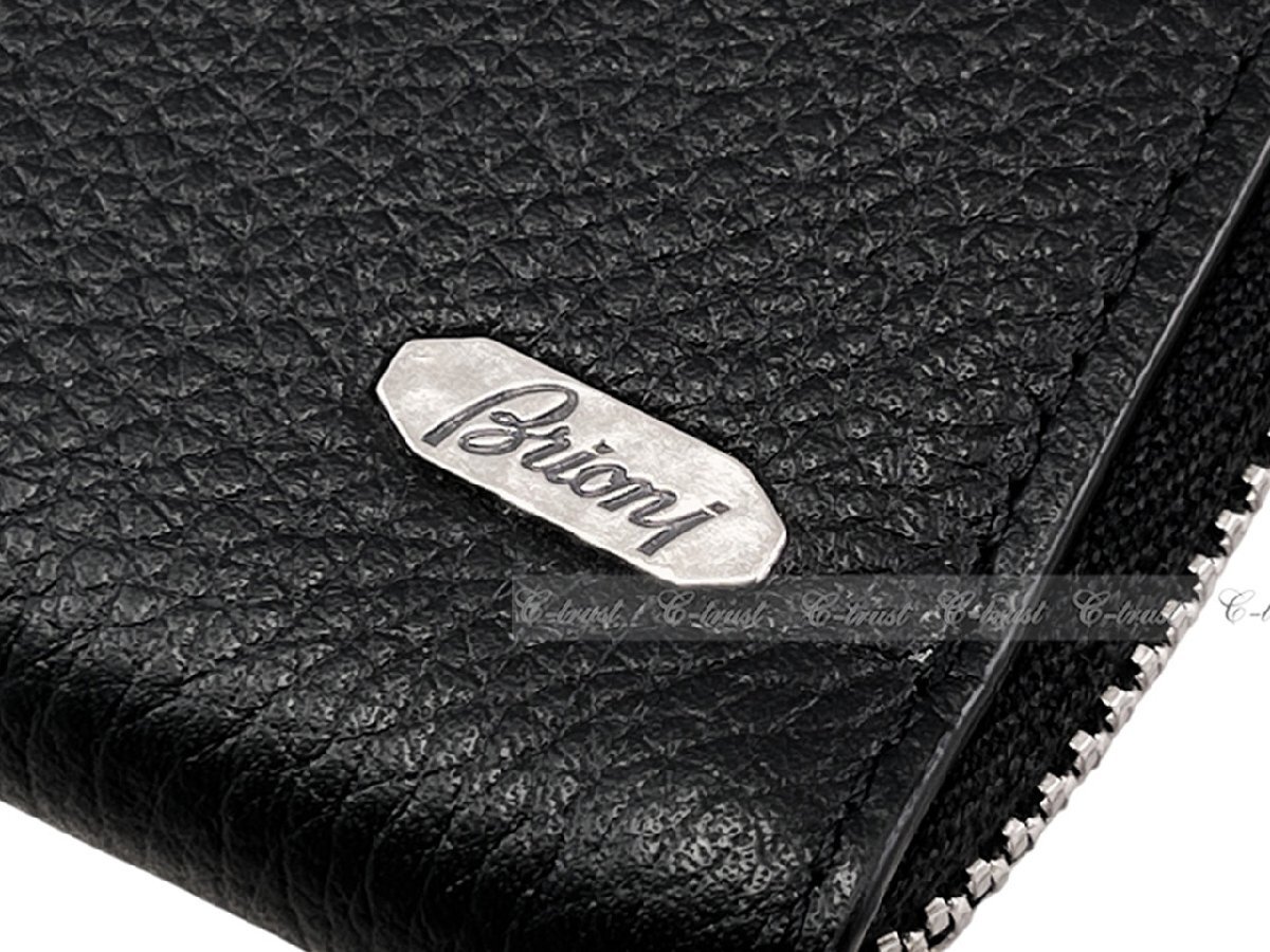 L647.. Brioni Brioni BAG сумка document ke- scratch бизнес A4 кожа Logo Италия производства * 1028 черный 