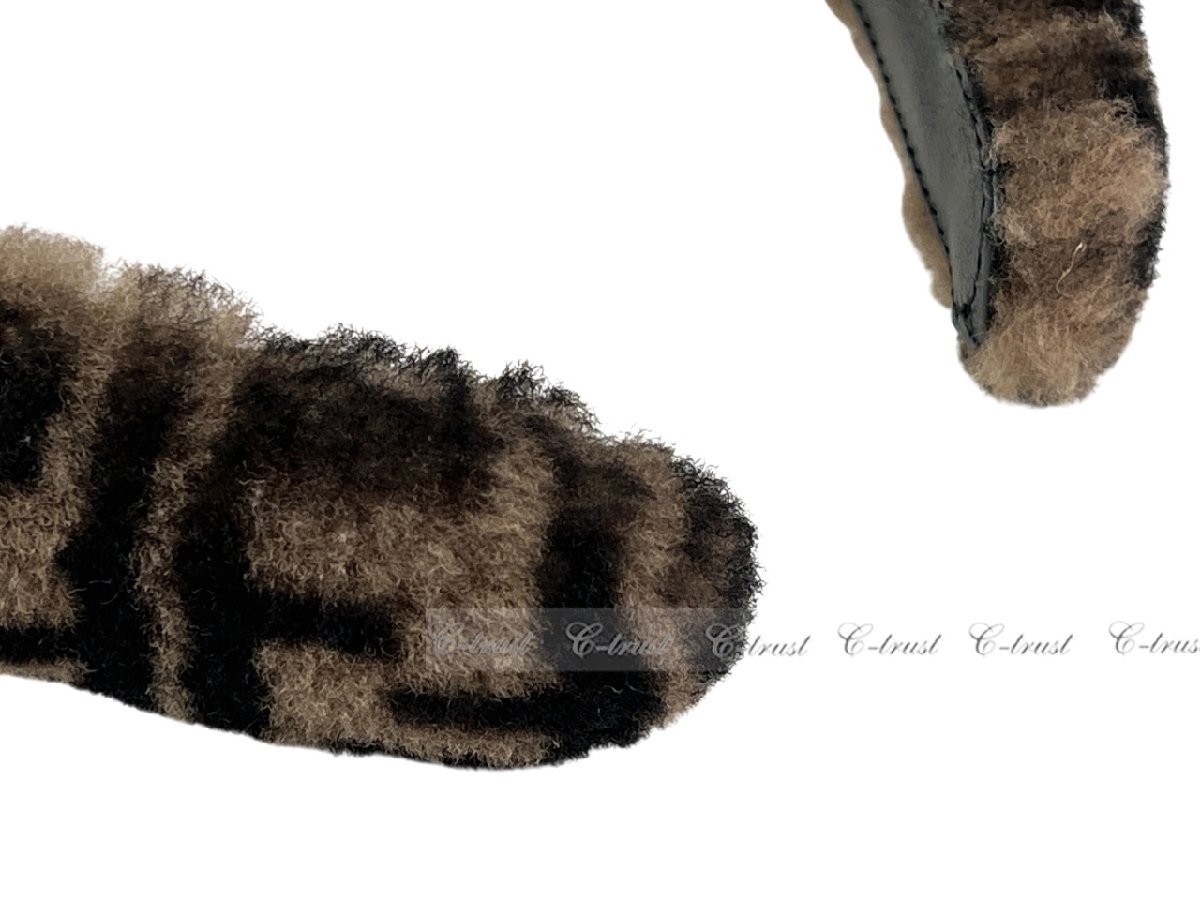 L748.. FENDI Fendi лента для волос лента-ободок аксессуары для волос мех FF Logo Италия производства FXQ642A9VQF0QE1 * Brown 