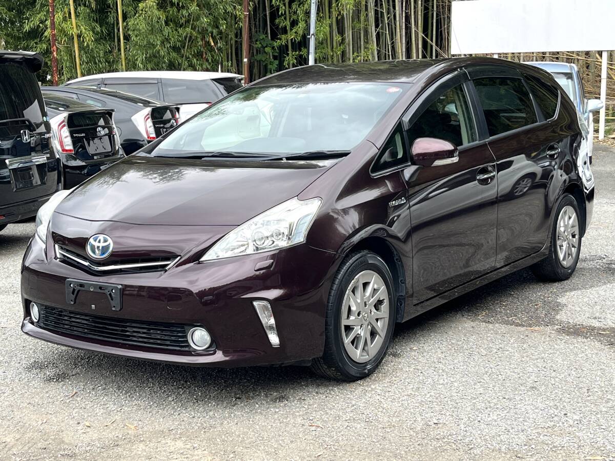 ☆26年プリウスα・Sチューンブラック☆乗り出し総額61万円☆実走行9.7万km☆LEDライト☆ナビ☆地デジTV☆バックカメラ☆スマートキー×2_画像1