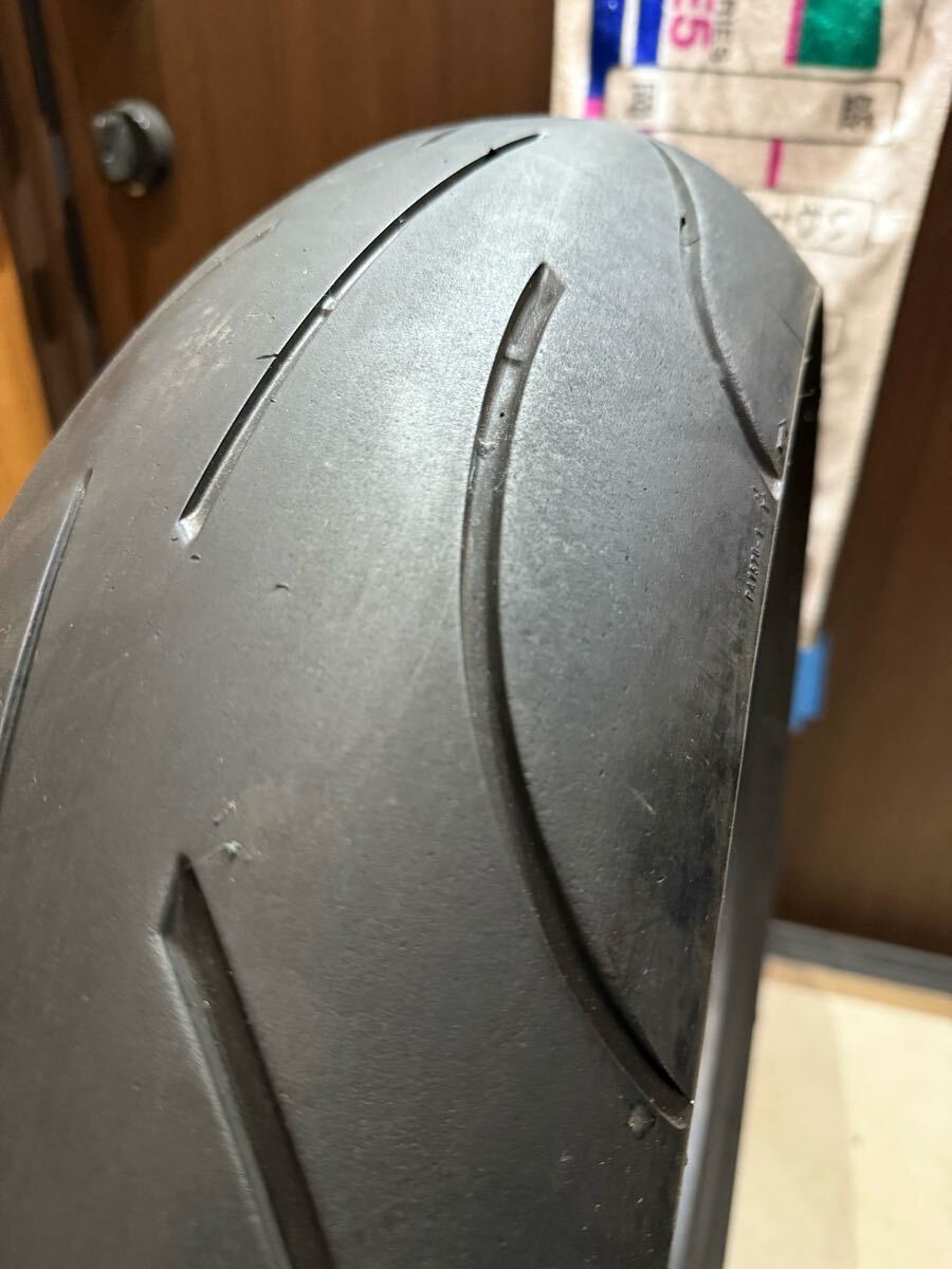 中古MCタイヤ MICHELIN 2CT pilot POWER 180/55ZR17 ミシュラン パワー 180 55 17 2220 A4007_画像3