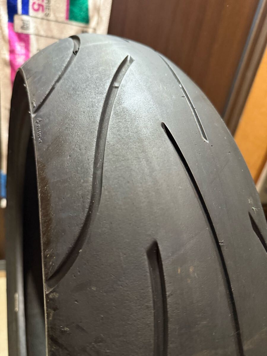 中古MCタイヤ MICHELIN 2CT pilot POWER 180/55ZR17 ミシュラン パワー 180 55 17 2220 A4007_画像4