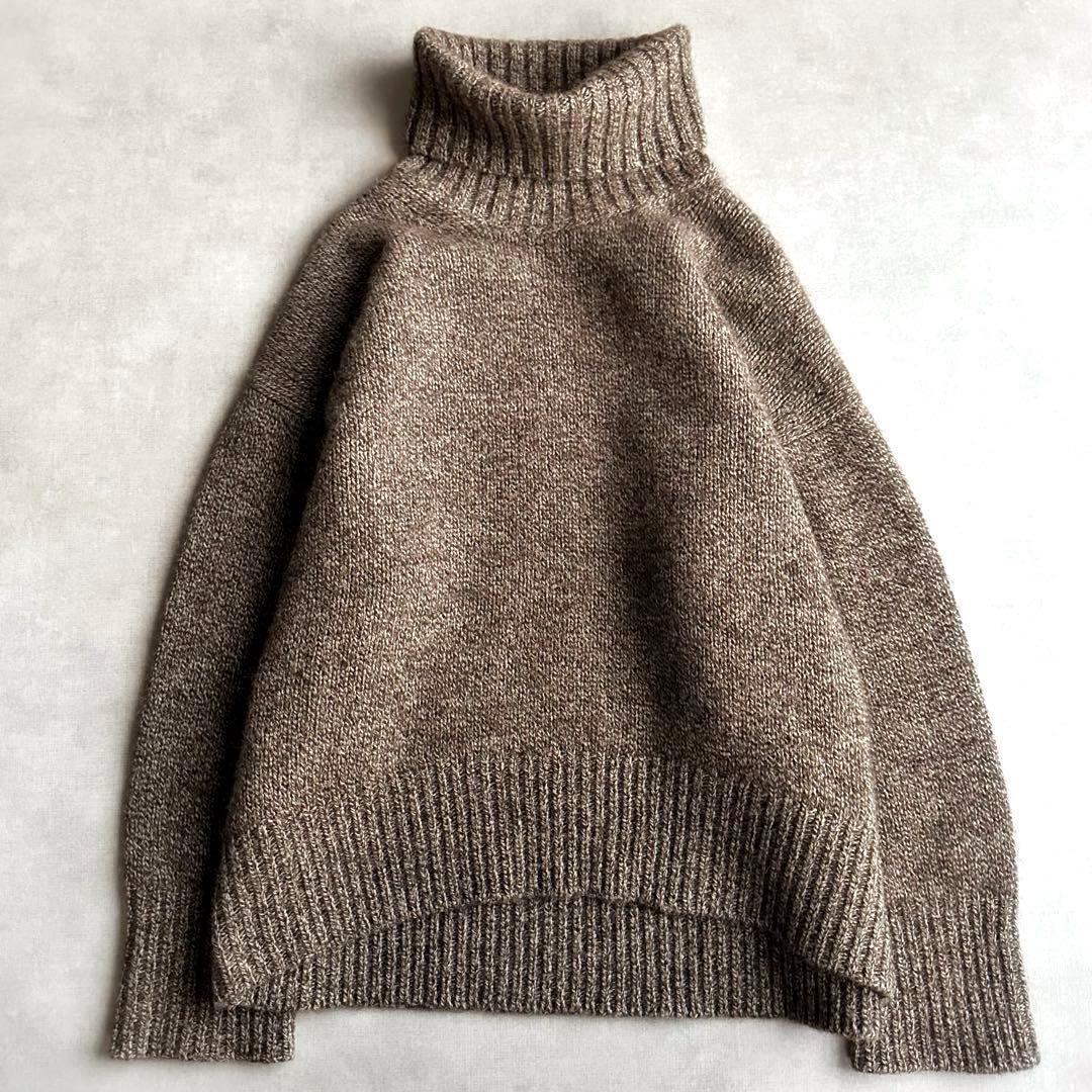 美品▲定価4.4万▲GALERIE VIE/ヤクキャメル ハイネックプルオーバー_画像4