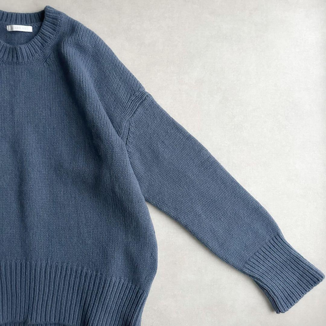 美品▲GALERIE VIE //ファインウールクルーネックプルオーバー_画像5