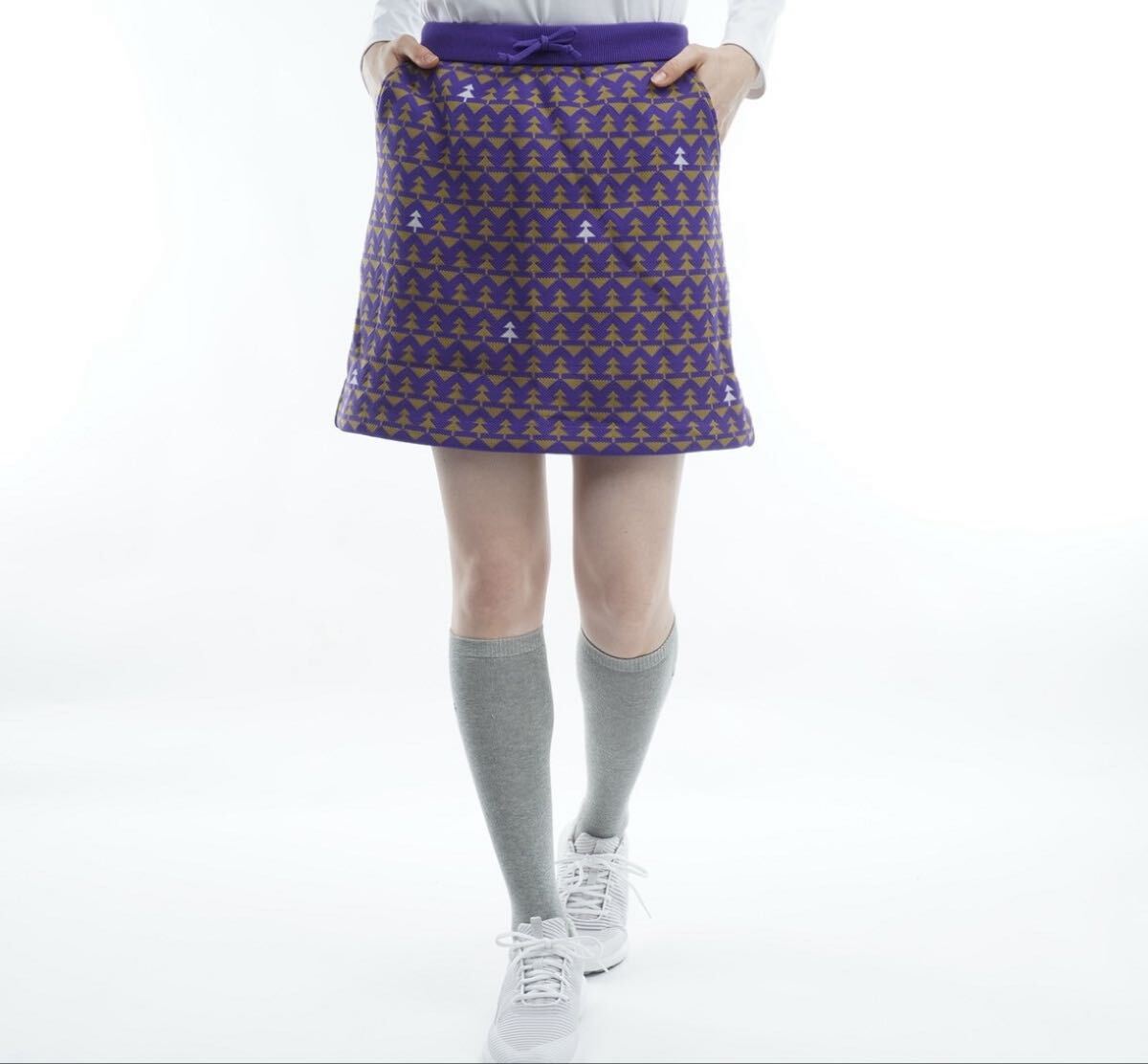 新品未使用 SSサイズ ジャックバニー Jack Bunny!!Wジャガードスカート レディス ゴルフウェア サイズ0_画像3