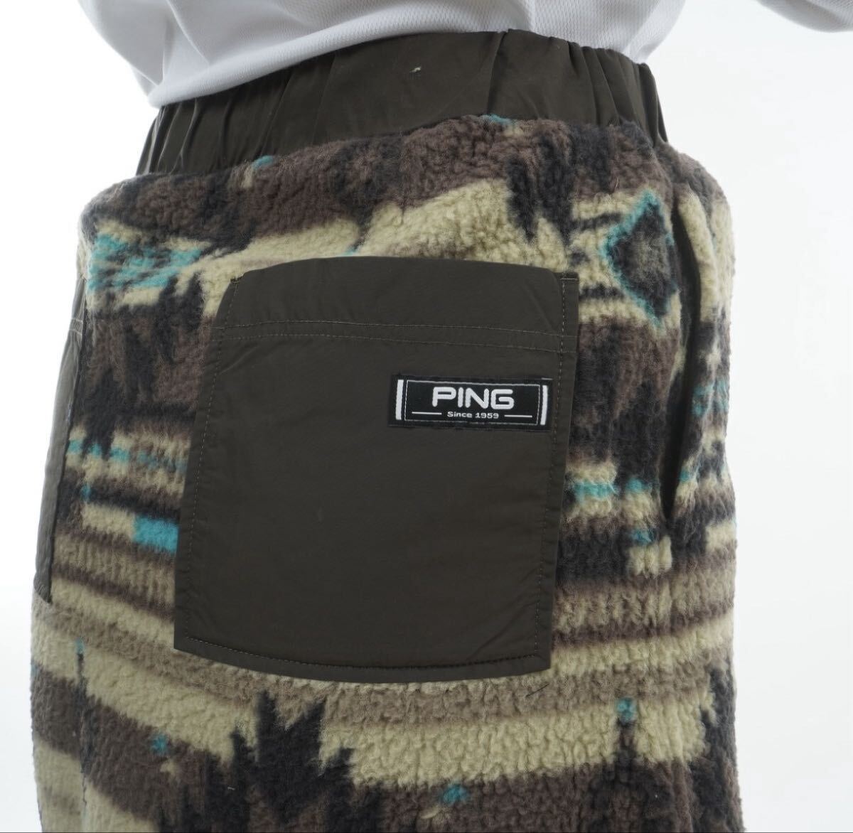 新品未使用 SSサイズ PING ピン ゴルフ レディース スカート ウェア ゴルフウェア ロゴ総柄 カモフラ_画像8