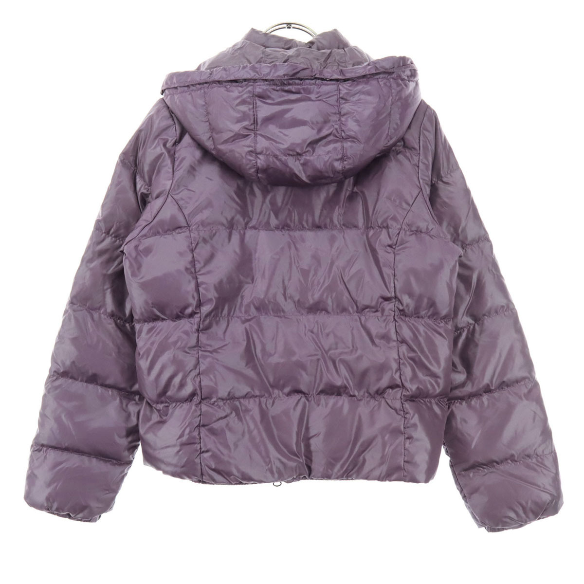 美品 SHIPS シップス 長袖 ダウンパーカー S パープル フーディー取外し可能 レディース_画像2