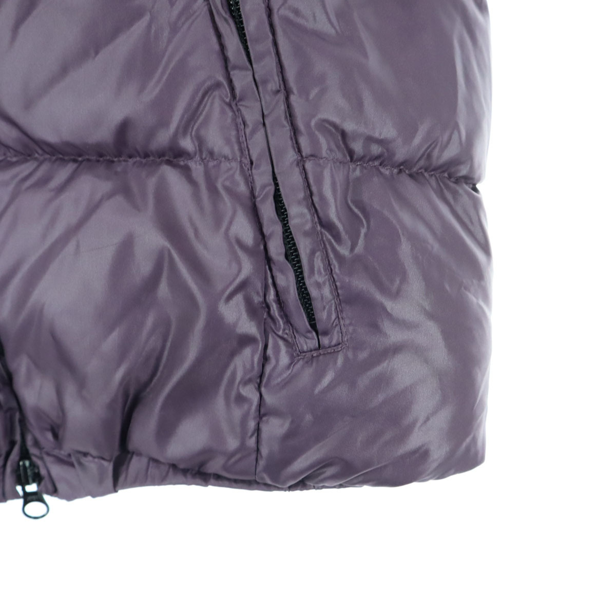 美品 SHIPS シップス 長袖 ダウンパーカー S パープル フーディー取外し可能 レディース_画像5