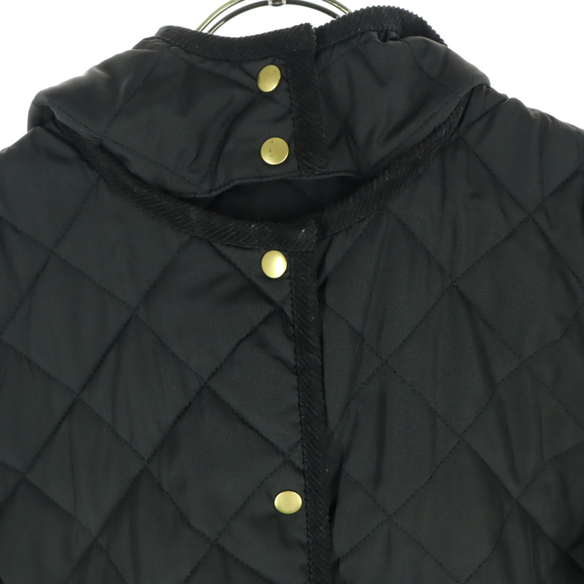 B:MING by BEAMS ビーミングバイビームス 長袖 キルティングジャケット S ブラック フード取り外し可 レディース_画像3