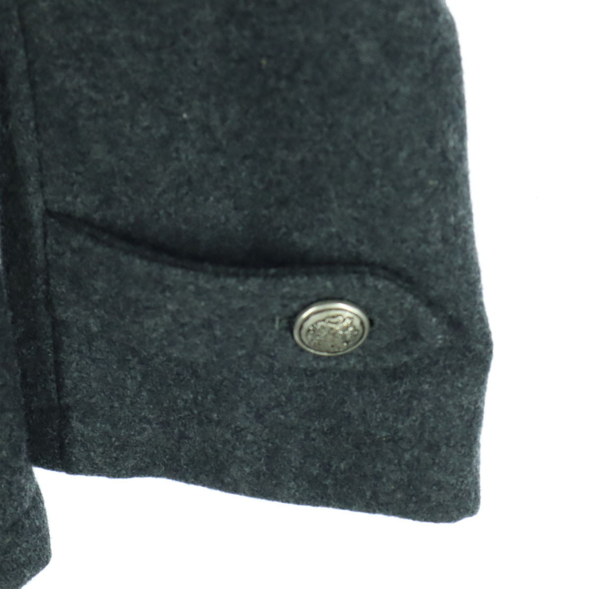 nano universe ナノユニバース 日本製 長袖 ウールコート 38 グレー メンズ_画像4