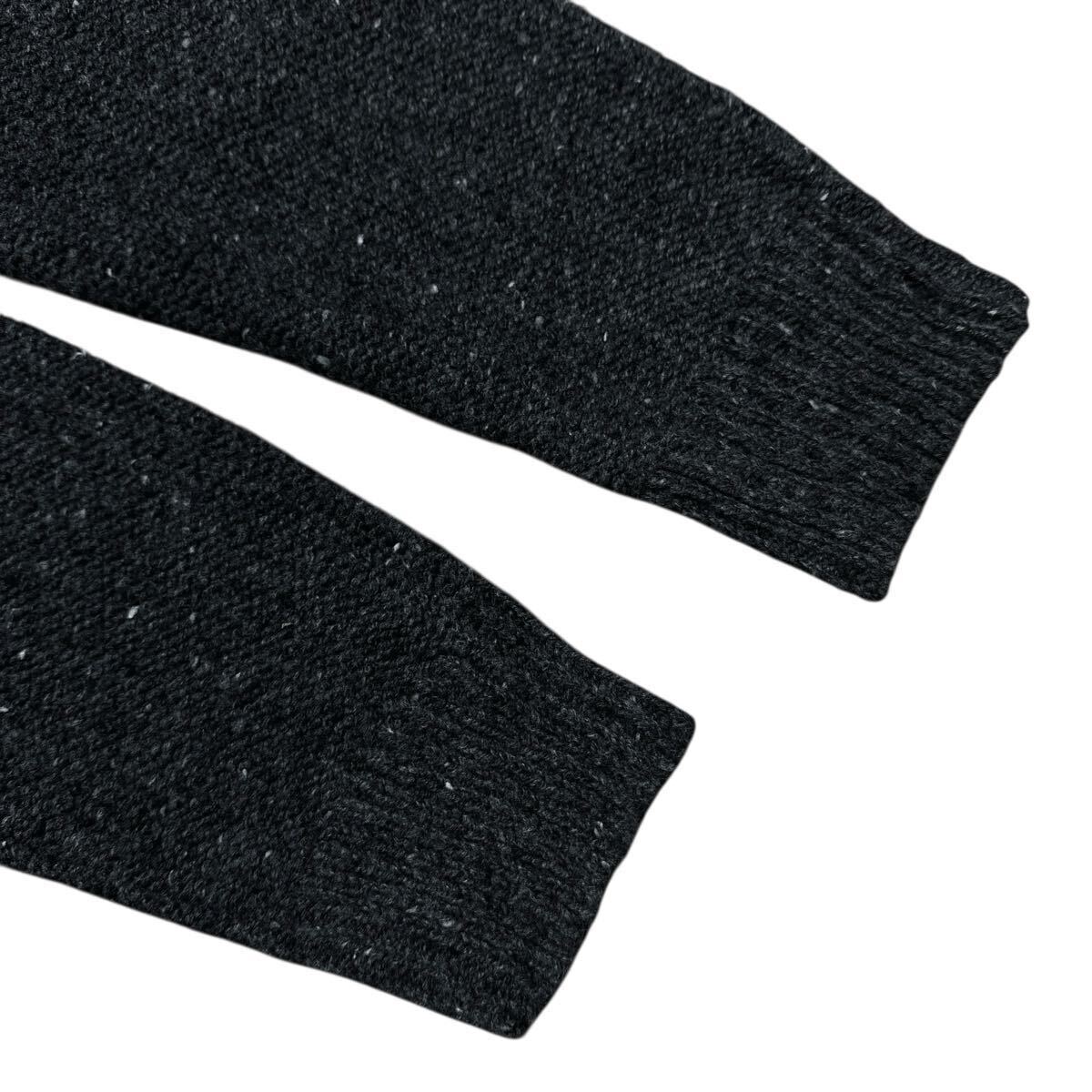 新品タグ付き/希少XLサイズ● アルマーニ エクスチェンジ『漂う大人の上品な羽織り！』立体編み ケーブルニット カーディガン ロゴ ARMANI_画像5