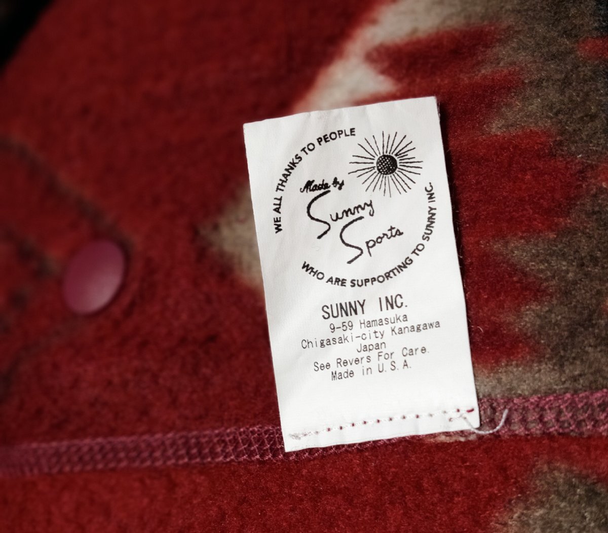 ★SUNNY SPORTS サニースポーツ★ アウトドア フリース ベスト U.S.A製 アラスカ柄 02382_画像4