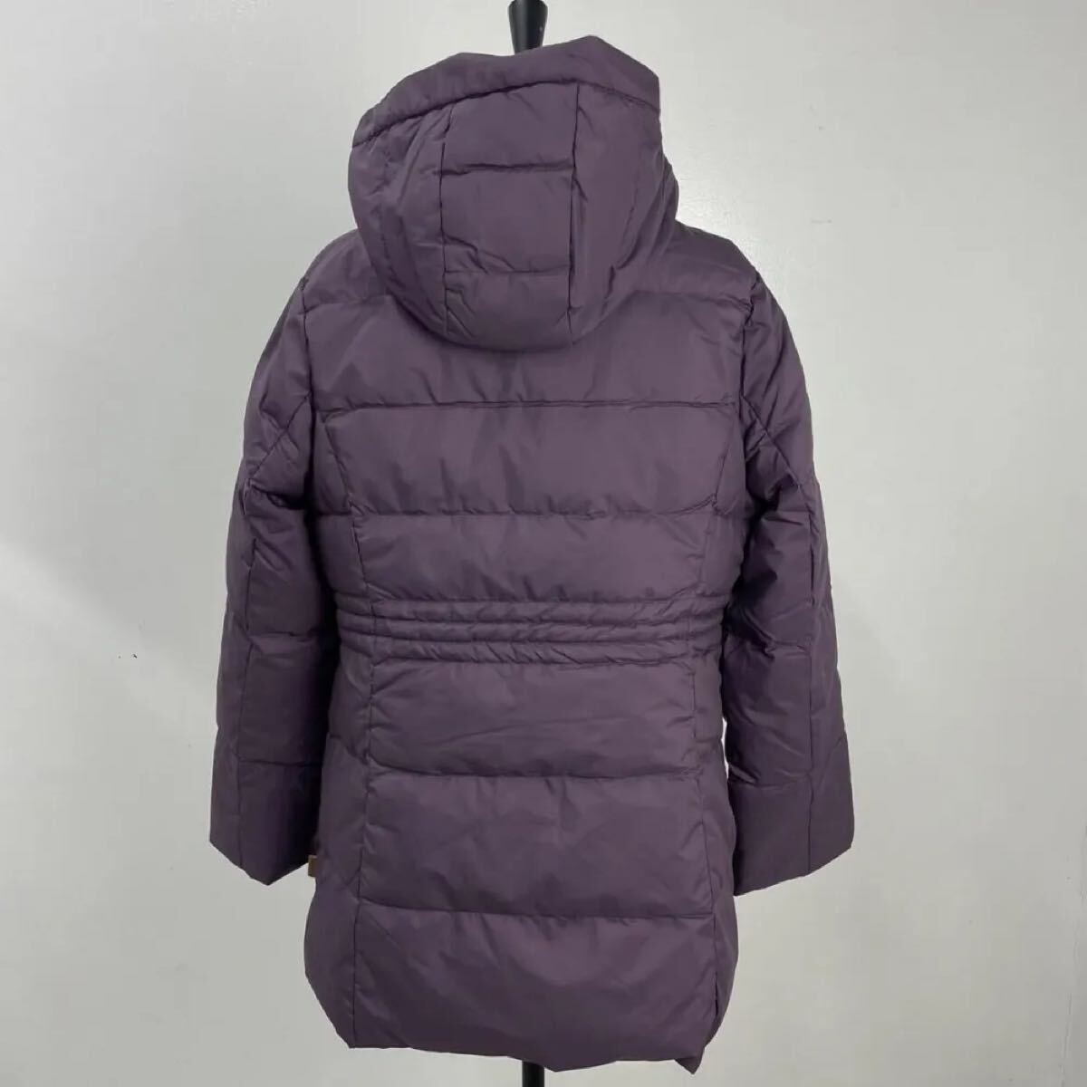 新品 フード付き ウエストスピンドル ダウンコート クロコダイル L パープル CROCODILE_画像5