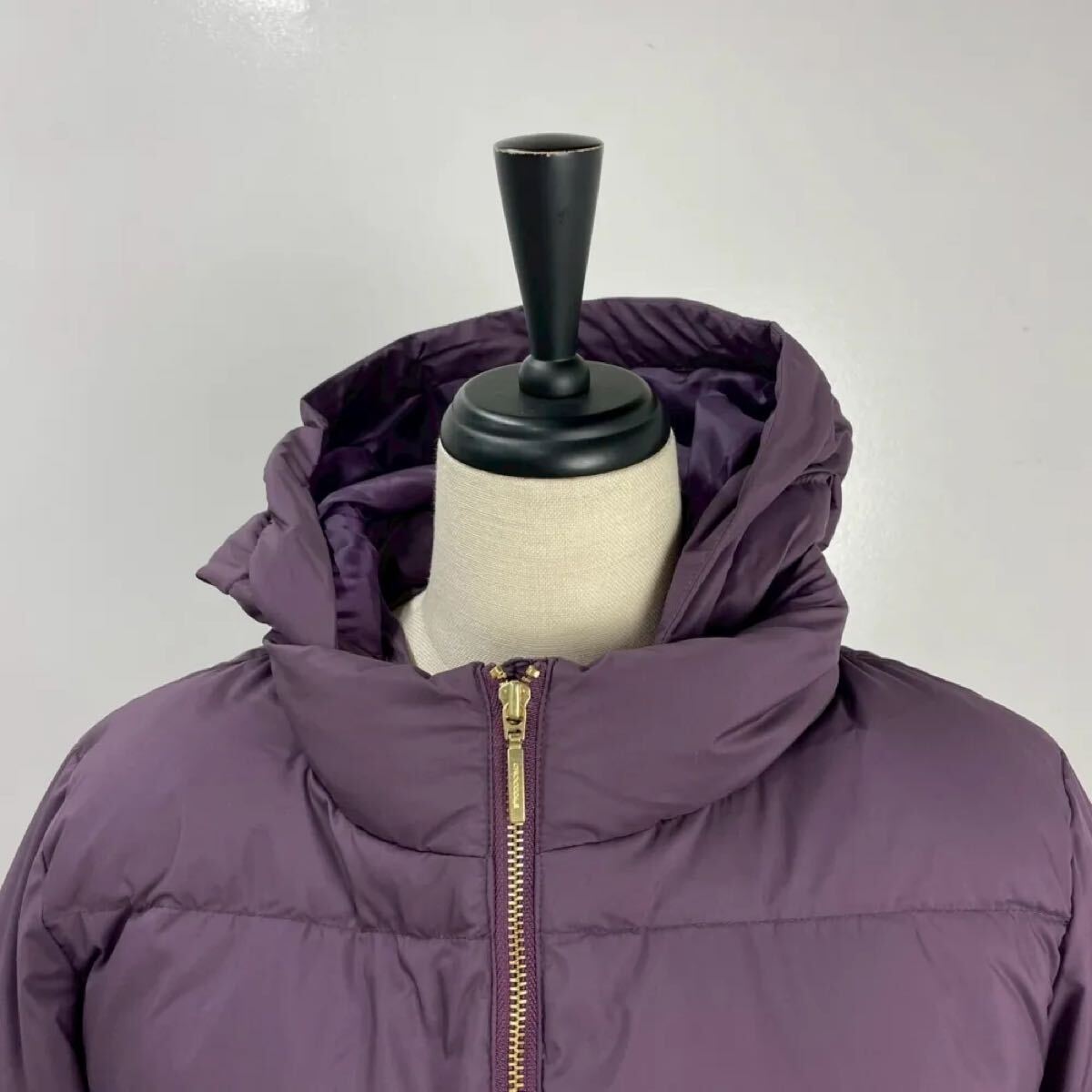 新品 フード付き ウエストスピンドル ダウンコート クロコダイル L パープル CROCODILE_画像7