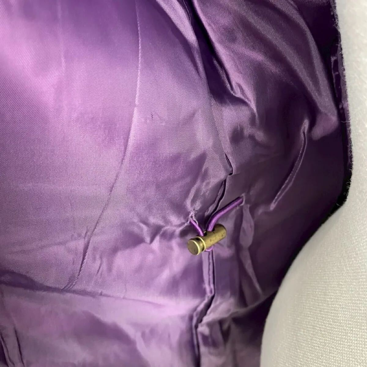 新品 フード付き ウエストスピンドル ダウンコート クロコダイル L パープル CROCODILE_画像10