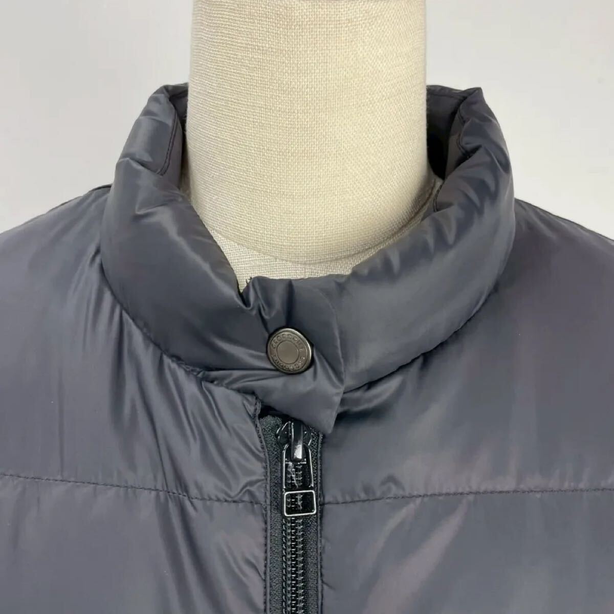 Crocodile ダウン風ジャケット 軽量 中綿 ロング丈 アウター 黒 LL ブラック クロコダイル_画像6