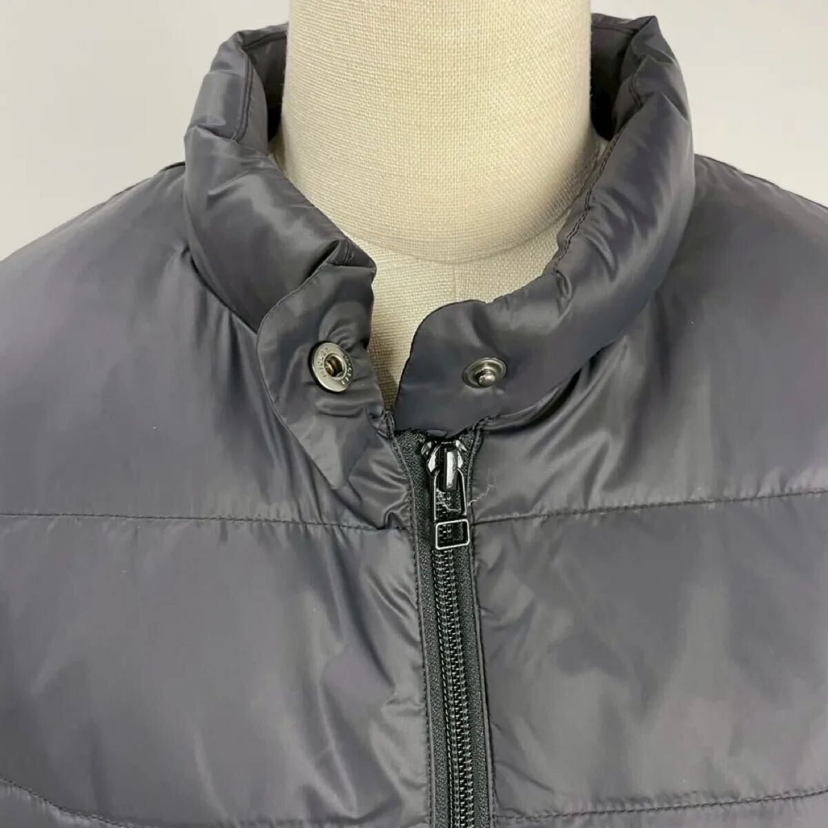 Crocodile ダウン風ジャケット 軽量 中綿 ロング丈 アウター 黒 LL ブラック クロコダイル_画像8