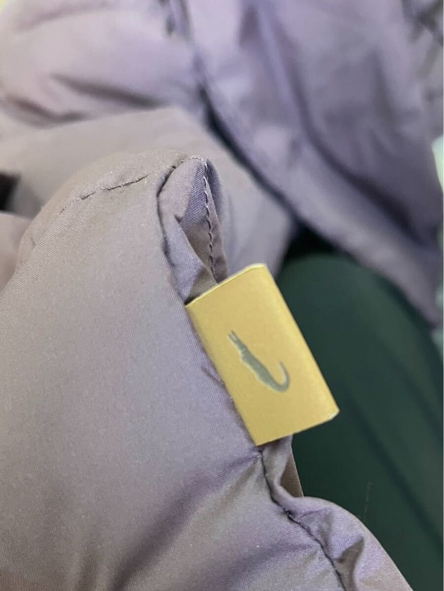 新品 フード付き ウエストスピンドル ダウンコート クロコダイル L パープル CROCODILE_画像9