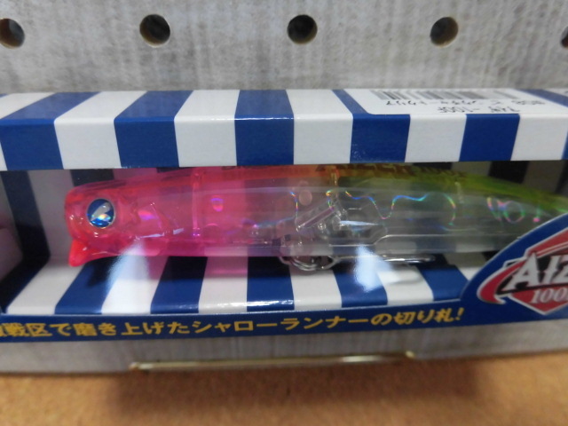 超激レア ブルーブルー アイザー 100F ピンクチャートクリア 新品 村岡昌憲氏秋シーバス爆釣人気ルアー 水温低下攻略ランカーシーバス爆釣_画像3