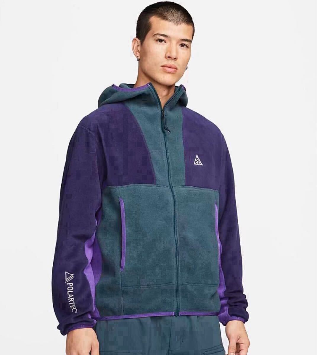 新品 2XLサイズ　ナイキ ACG NIKE ACG WOLF TREE FULLZIP HOODIE JACKET ポーラーテック　フルジップ　フリースパーカー　FB8083-328_画像2