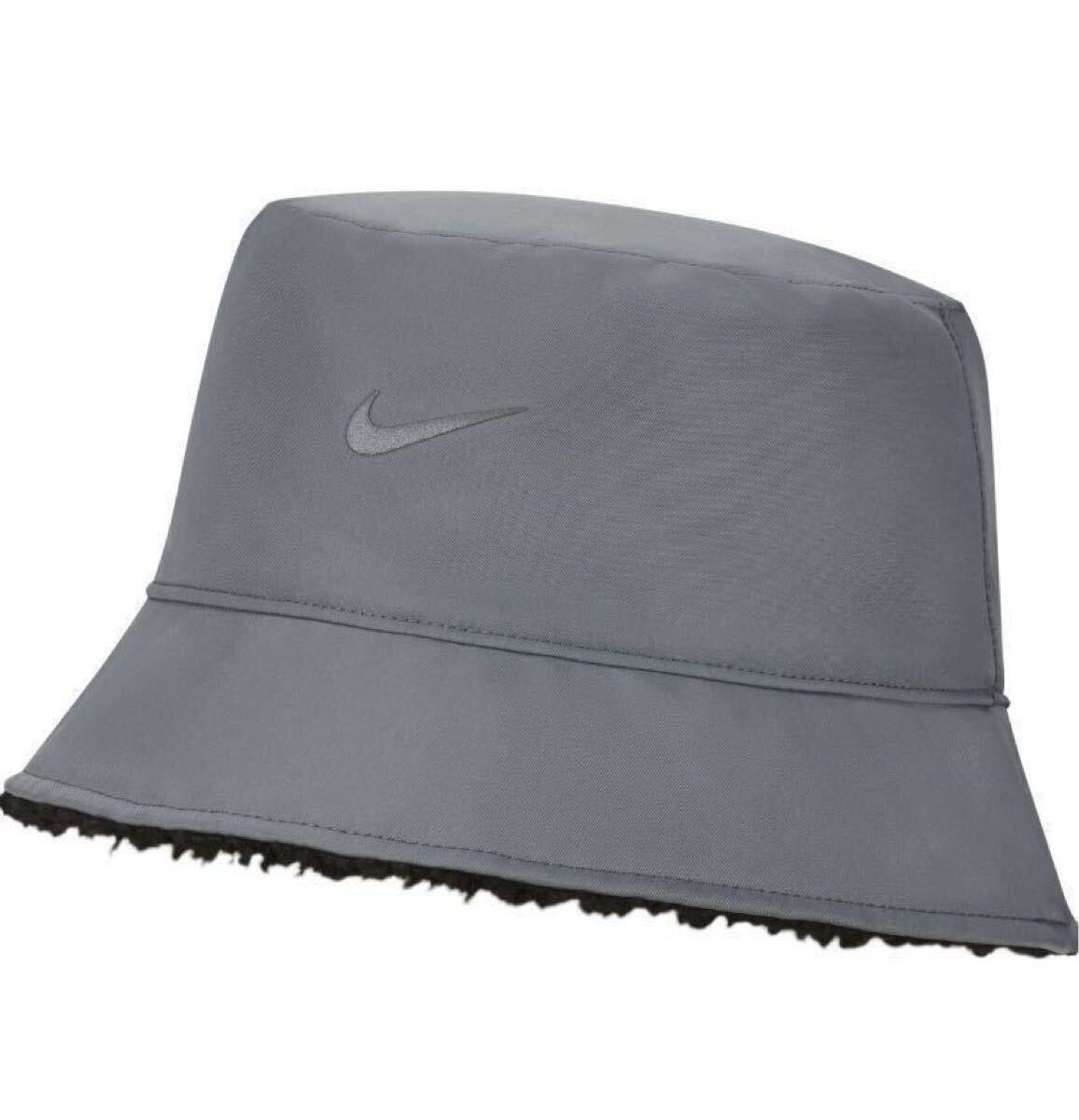 新品 定価4400円 SM(54-56㎝)　ナイキ スポーツウェア リバーシブル フリース バケットハット　ボア　ブラック 黒　DV3165-010_画像10