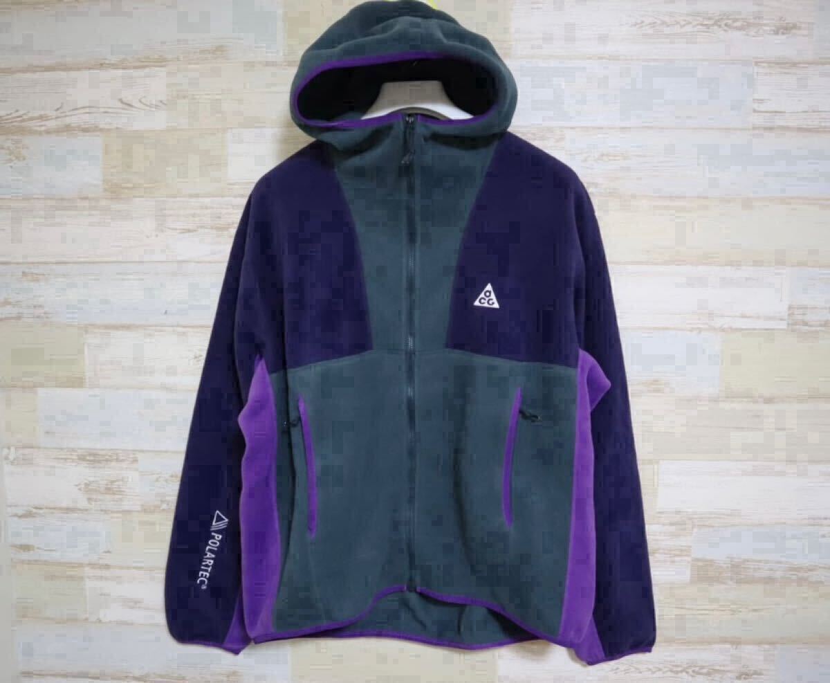 新品 2XLサイズ　ナイキ ACG NIKE ACG WOLF TREE FULLZIP HOODIE JACKET ポーラーテック　フルジップ　フリースパーカー　FB8083-328_画像1