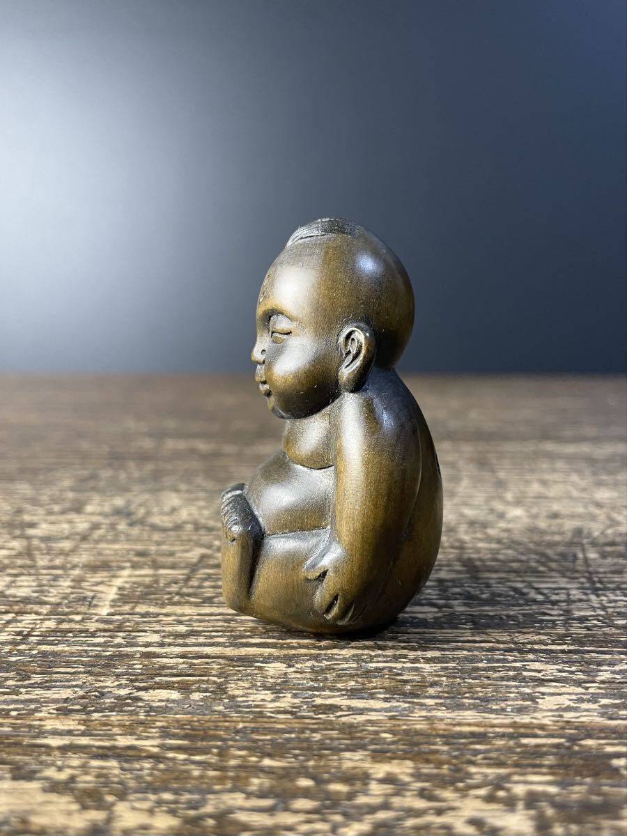  из дерева netsuke bili талон san маленький . скульптура украшение .. предмет дым . inserting дерево гравюра .. меньше bili талон netsuke HC-30