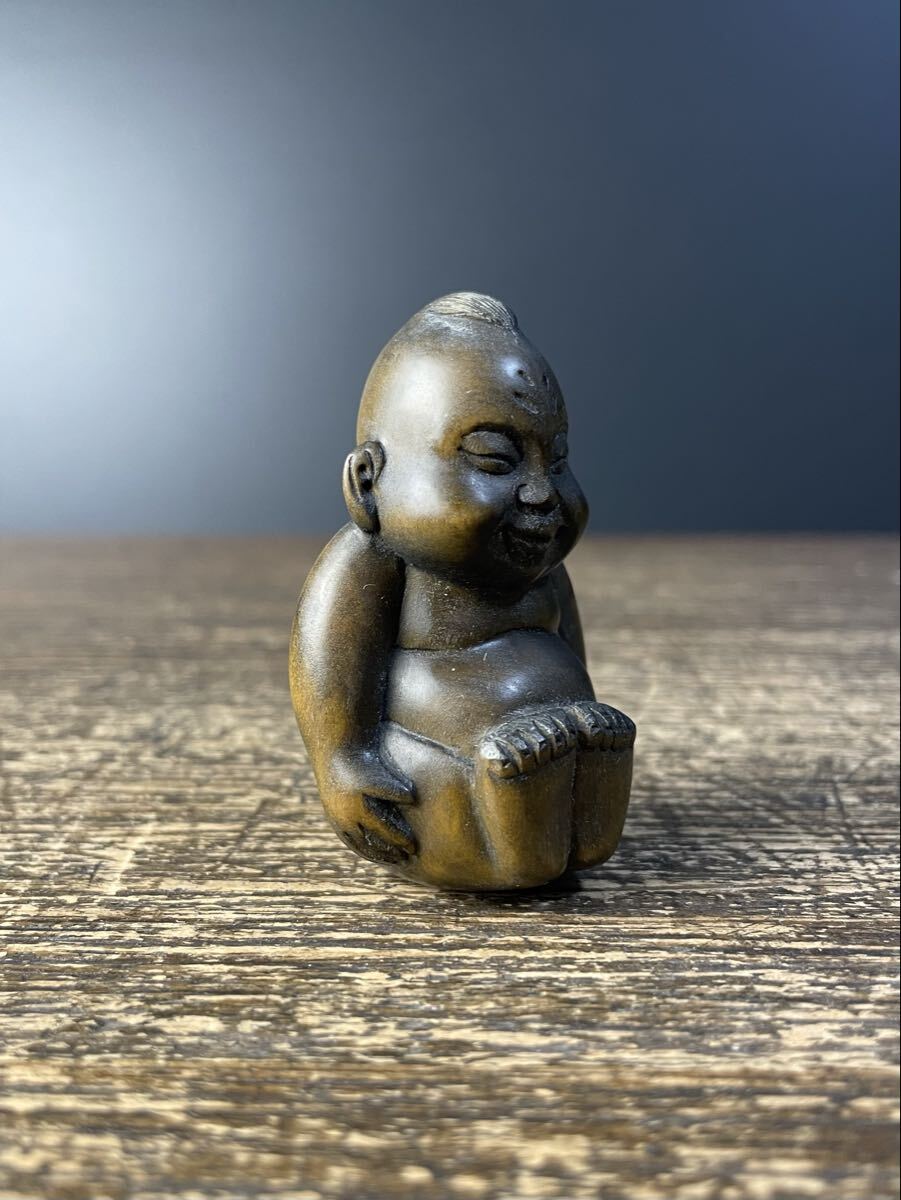  из дерева netsuke bili талон san маленький . скульптура украшение .. предмет дым . inserting дерево гравюра .. меньше bili талон netsuke HC-30