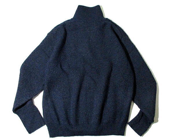 新品 未使用▼ ベイフロー　畦編みニット 厚手 セーター　ハーフジップ　サムホール付き　紺　ネイビー　BAYFLOW　Lサイズ　4 ロンハーマン_画像2