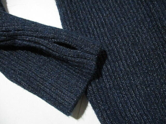 新品 未使用▼ ベイフロー　畦編みニット 厚手 セーター　ハーフジップ　サムホール付き　紺　ネイビー　BAYFLOW　Lサイズ　4 ロンハーマン_画像5