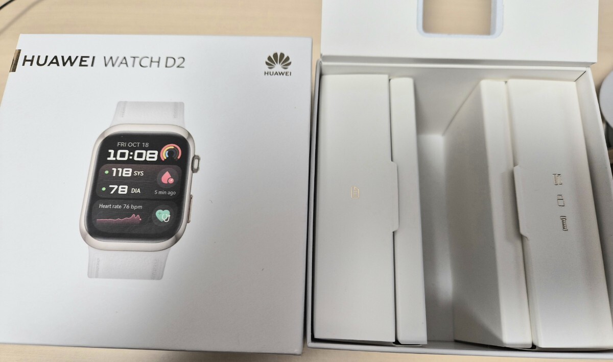 【美品】HUAWEI WATCH D2 ゴールド ＜血圧測定＞ スマートウォッチ_画像2