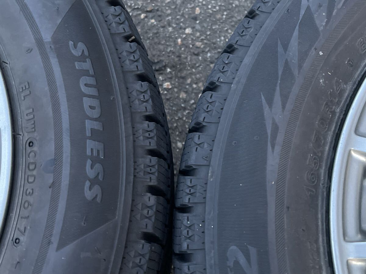 バリ溝イボ付き ブリザックVRX2 165/70R14 5.5J+42 100 4穴 ヴィッツ アクア マーチ ミラージュ ソリオ パッソ ルーミー タンクなどに!_画像8