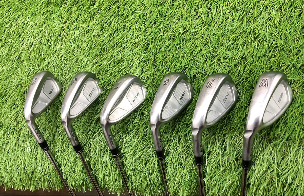 PING i200 アイアン 5番～W 6本セット N.S.PRO 1050 R グリーン ドット ピン レフティ 左_画像1