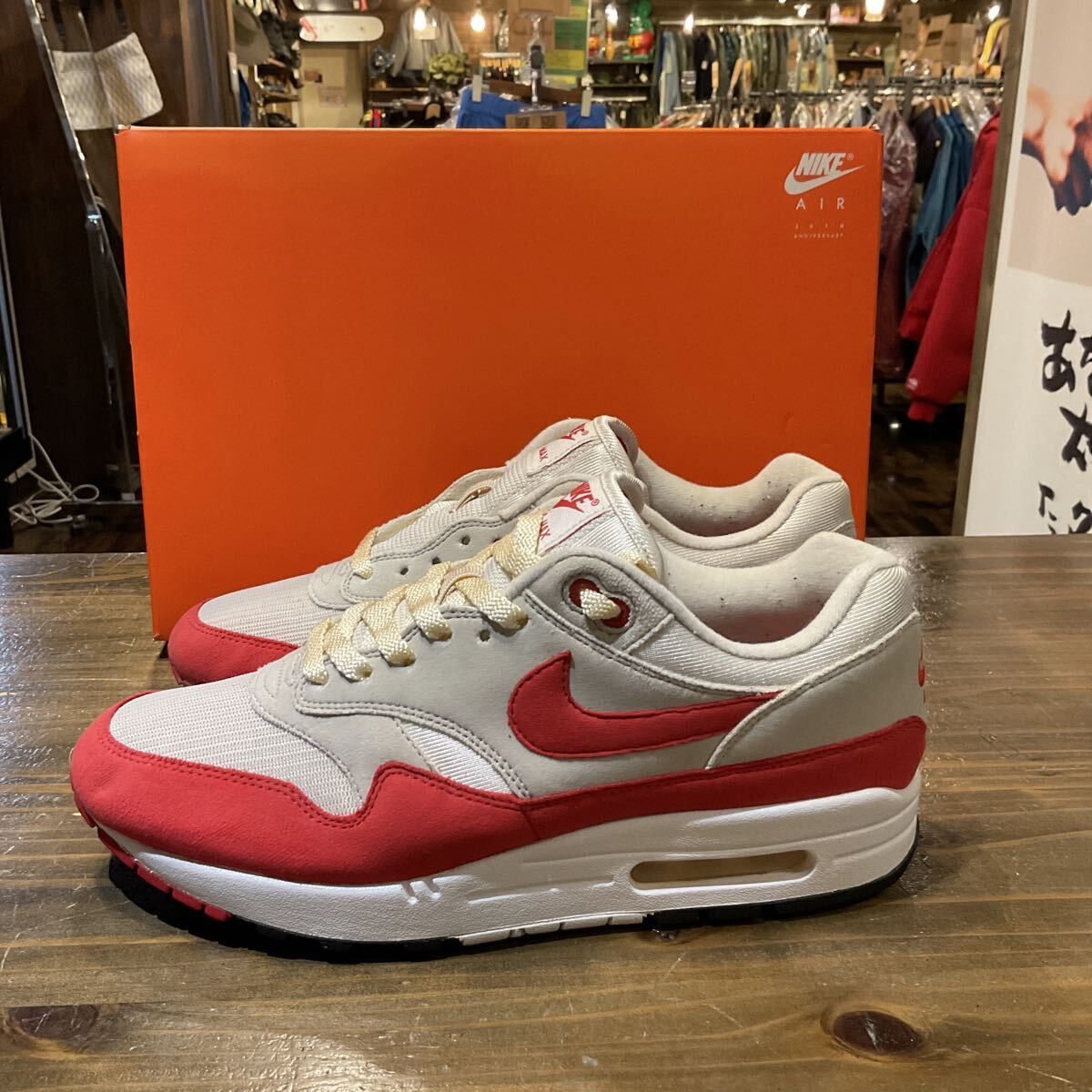 NIKE Nike AIR MAX 1 ANNIVERSARY air max 1 Anniversary красный белый 908375-100 US9 (27.0cm) б/у товар 