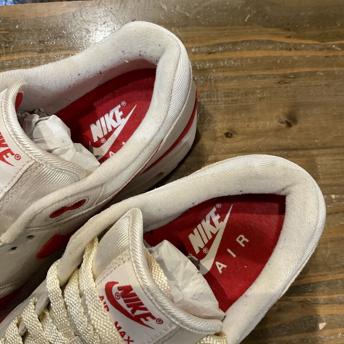 NIKE Nike AIR MAX 1 ANNIVERSARY air max 1 Anniversary красный белый 908375-100 US9 (27.0cm) б/у товар 