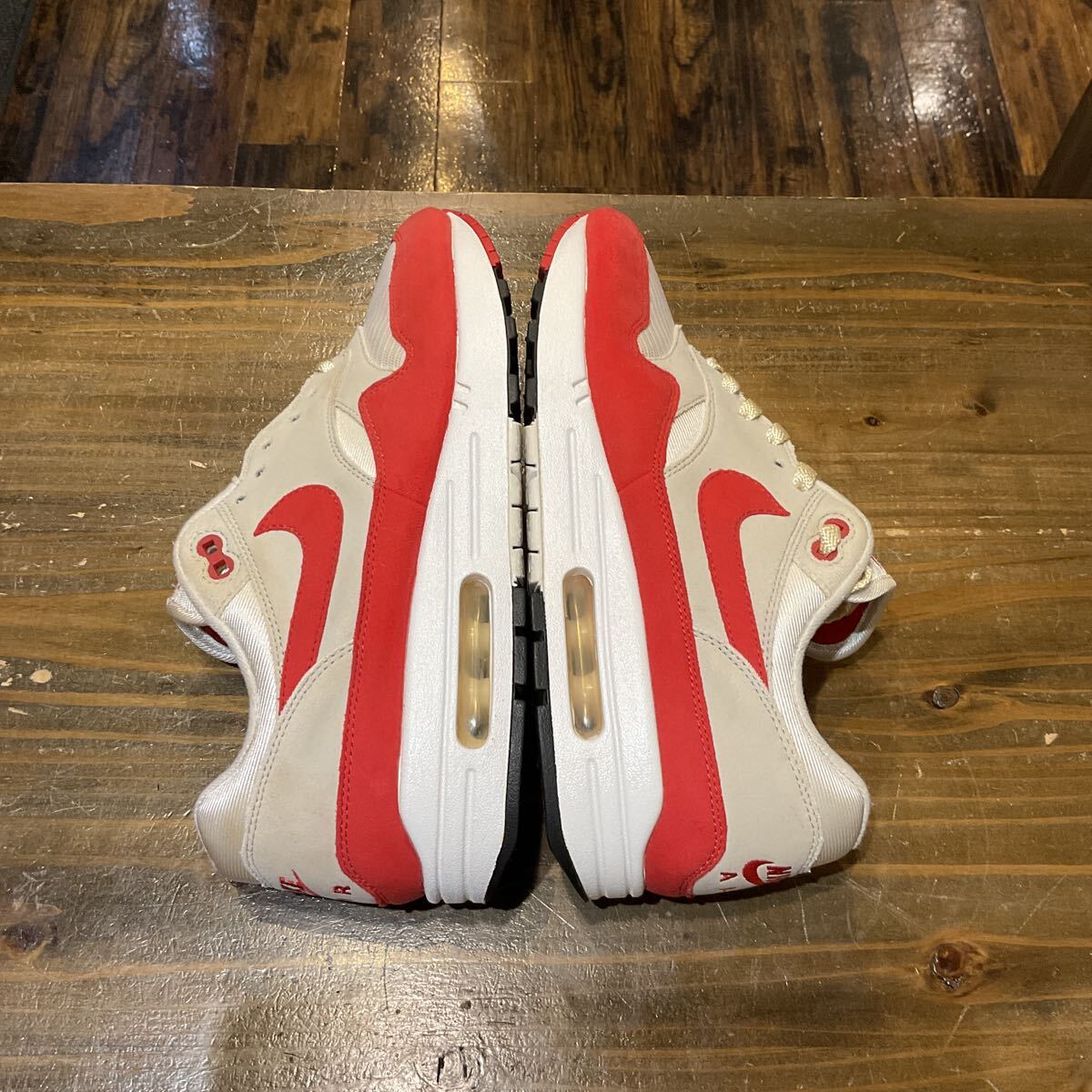 NIKE Nike AIR MAX 1 ANNIVERSARY air max 1 Anniversary красный белый 908375-100 US9 (27.0cm) б/у товар 