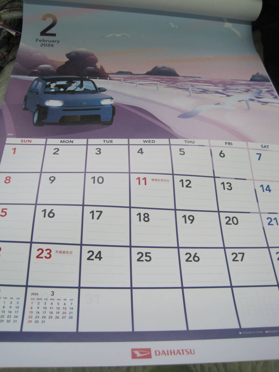 ♪定形外　ダイハツカレンダー　2026年 　IONA 　壁かけ　（0711）_画像3