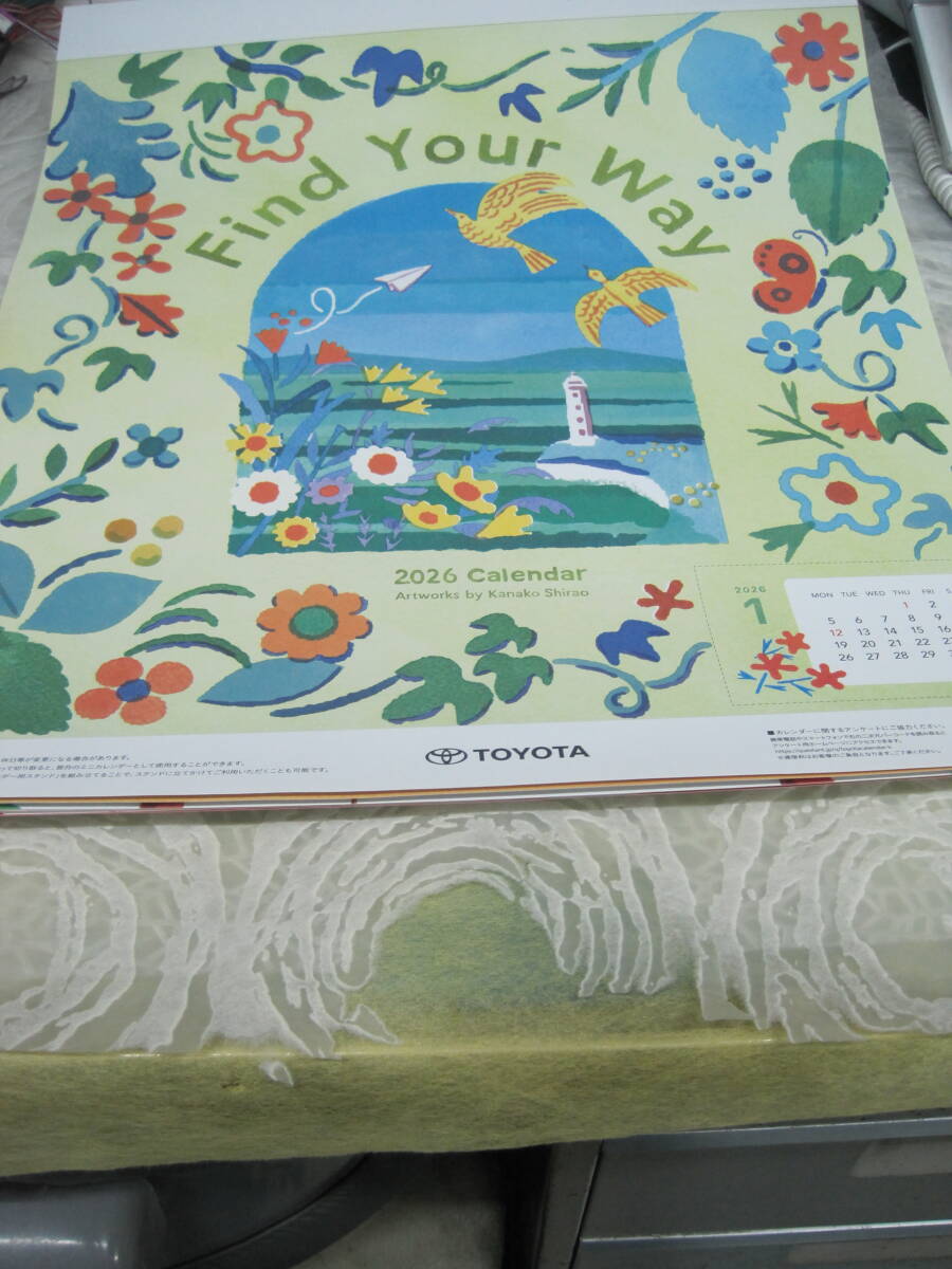 ♪定形外　TOYOTA　 トヨタ　2026年　 壁掛けカレンダー　（0711）_画像1