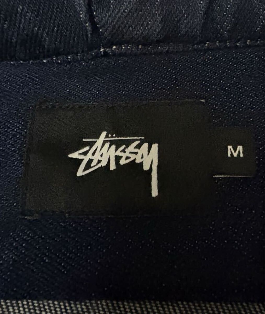 【現行】Stussy Tribe Zip Up Denim Work Jacket M ステューシー デニム ワークジャケット アウター ブルゾン ストックロゴ 美品_画像8