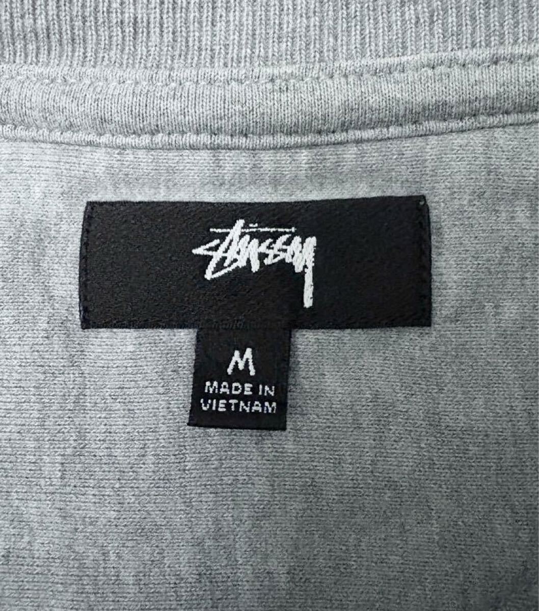 【現行】Stussy Logo Sweat Crew M Grey ステューシー スウェット プルオーバー トレーナー グレー 中古美品 21 AW ロゴ_画像5