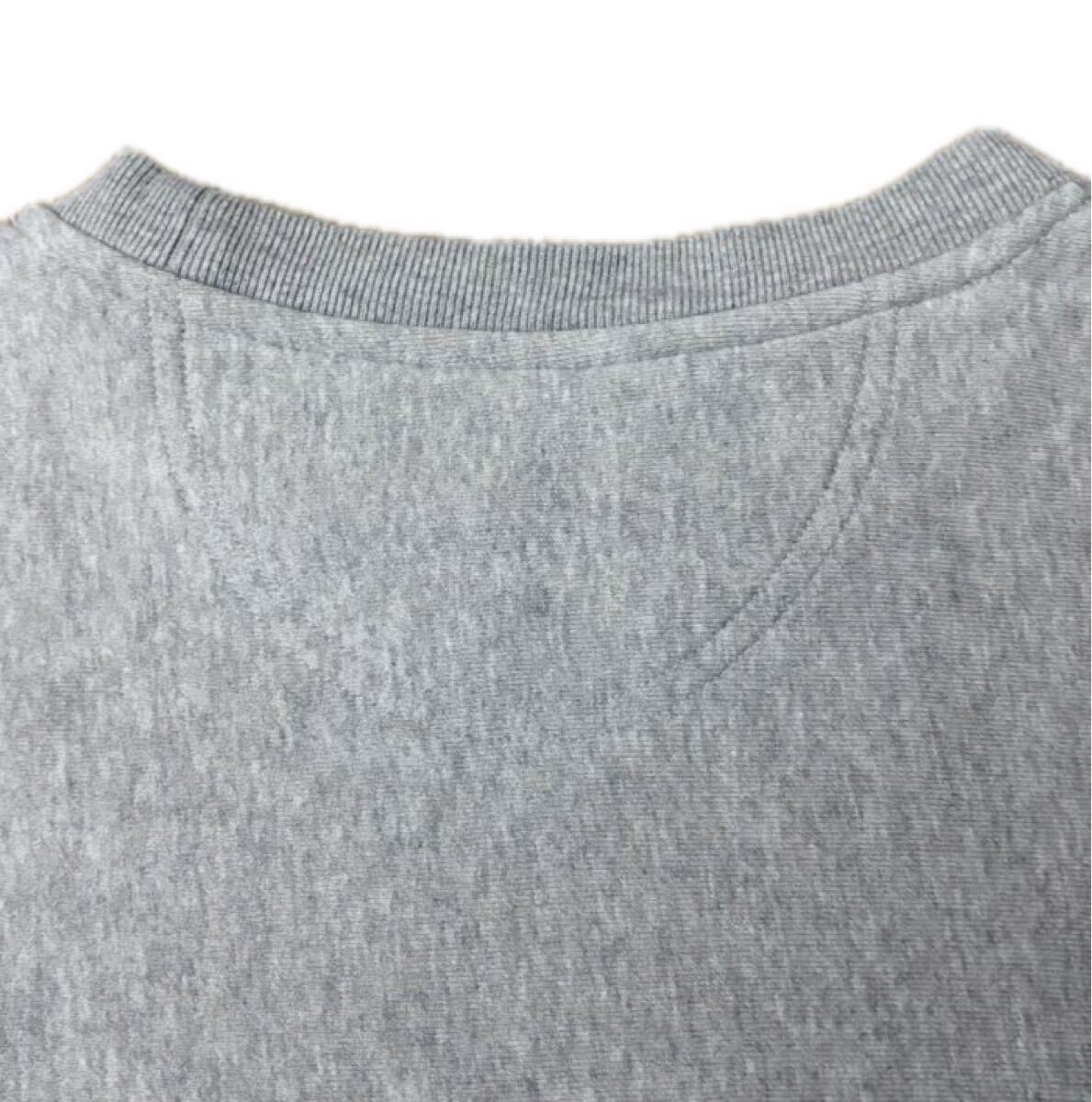 【現行】Stussy Logo Sweat Crew M Grey ステューシー スウェット プルオーバー トレーナー グレー 中古美品 21 AW ロゴ_画像4