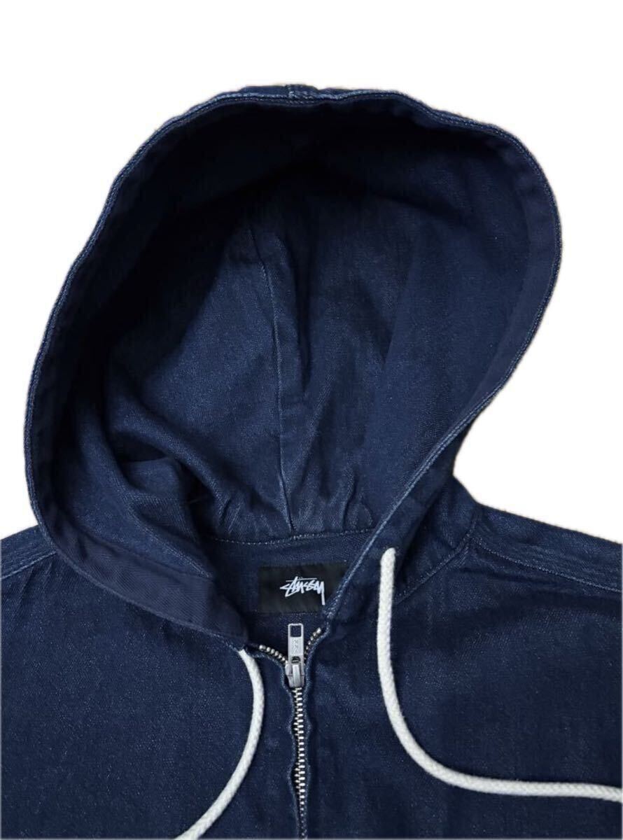 【現行】Stussy Tribe Zip Up Denim Work Jacket M ステューシー デニム ワークジャケット アウター ブルゾン ストックロゴ 美品_画像7