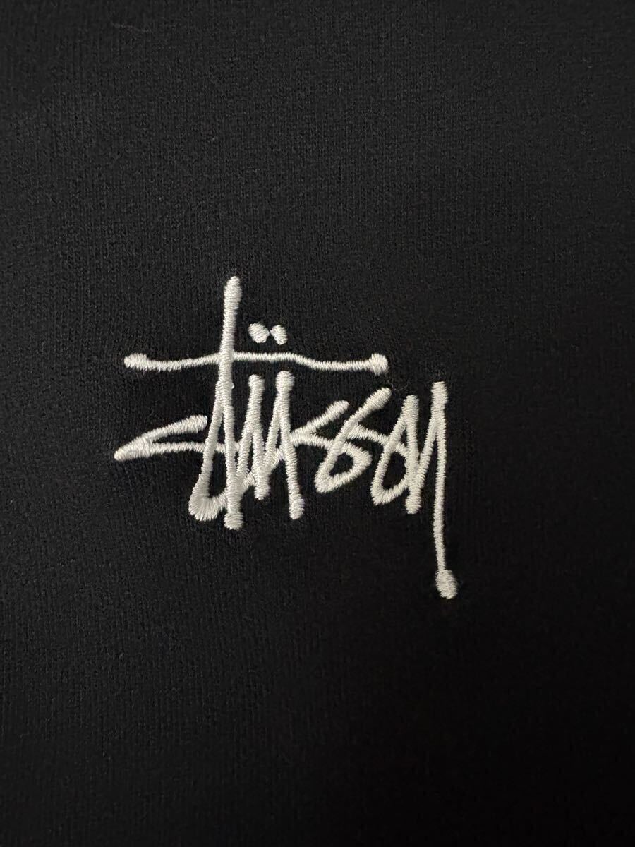 【00s】Stussy Zip Up Hoodie S Black ステューシー ジップアップ パーカー フーディー ブラック ヴィンテージ オールド _画像4